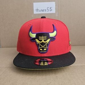 New Era Chicago Bulls Snapback Cap (Red, Black, Neon Green, Purple, Yellow)